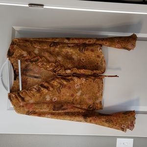 Forever21 BOHO tie top size L